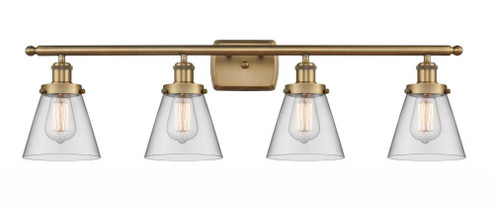Cone - 4 Light - 36 inch - Brushed Brass - Bath Vanity Light (3442|916-4W-BB-G62-LED)