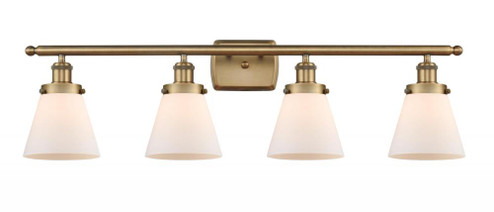 Cone - 4 Light - 36 inch - Brushed Brass - Bath Vanity Light (3442|916-4W-BB-G61)
