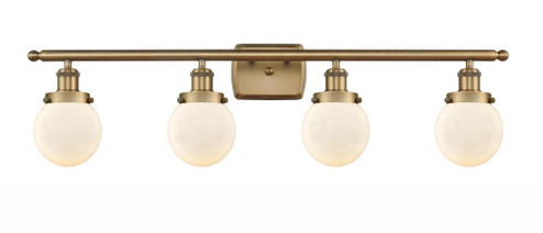 Beacon - 4 Light - 36 inch - Brushed Brass - Bath Vanity Light (3442|916-4W-BB-G201-6-LED)