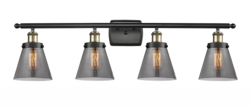 Cone - 4 Light - 36 inch - Black Antique Brass - Bath Vanity Light (3442|916-4W-BAB-G63-LED)