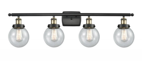 Beacon - 4 Light - 36 inch - Black Antique Brass - Bath Vanity Light (3442|916-4W-BAB-G204-6-LED)
