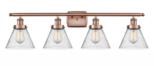 Cone - 4 Light - 38 inch - Antique Copper - Bath Vanity Light (3442|916-4W-AC-G44-LED)