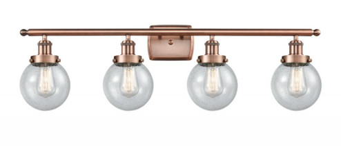 Beacon - 4 Light - 36 inch - Antique Copper - Bath Vanity Light (3442|916-4W-AC-G204-6)
