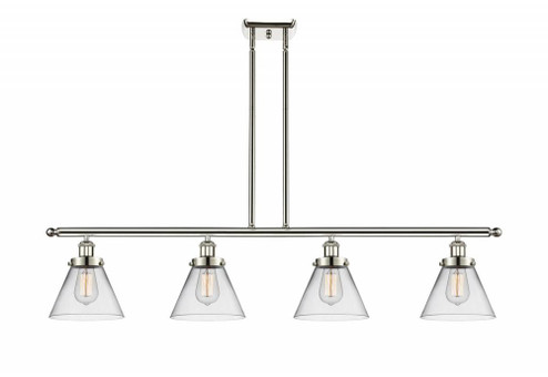 Cone - 4 Light - 48 inch - Polished Nickel - Stem Hung - Island Light (3442|916-4I-PN-G42-LED)