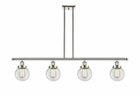 Beacon - 4 Light - 48 inch - Polished Nickel - Stem Hung - Island Light (3442|916-4I-PN-G202-6-LED)