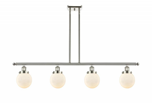 Beacon - 4 Light - 48 inch - Polished Nickel - Stem Hung - Island Light (3442|916-4I-PN-G201-6-LED)