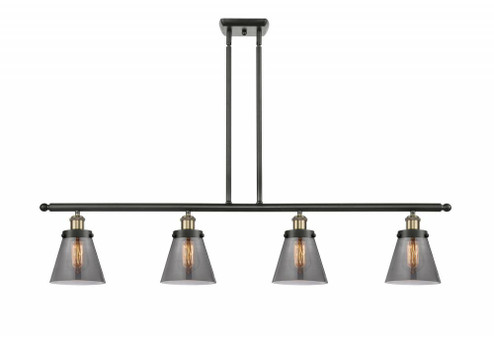 Cone - 4 Light - 48 inch - Black Antique Brass - Stem Hung - Island Light (3442|916-4I-BAB-G63-LED)
