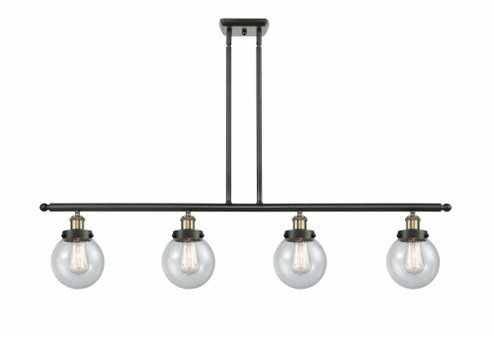 Beacon - 4 Light - 48 inch - Black Antique Brass - Stem Hung - Island Light (3442|916-4I-BAB-G204-6-LED)