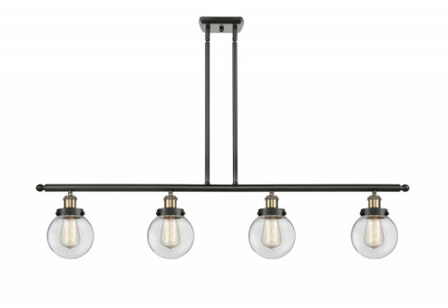Beacon - 4 Light - 48 inch - Black Antique Brass - Stem Hung - Island Light (3442|916-4I-BAB-G202-6)
