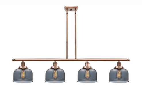 Bell - 4 Light - 48 inch - Antique Copper - Stem Hung - Island Light (3442|916-4I-AC-G73)