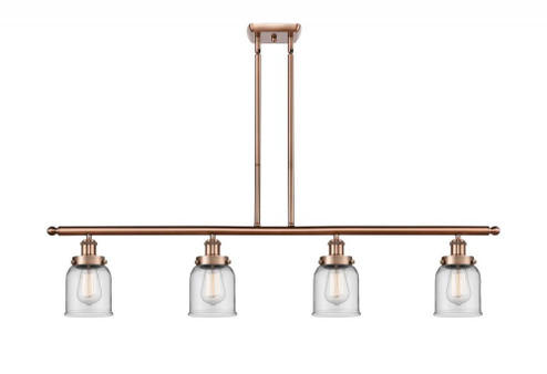 Bell - 4 Light - 48 inch - Antique Copper - Stem Hung - Island Light (3442|916-4I-AC-G52)