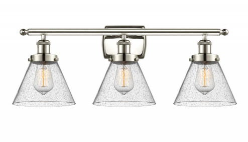 Cone - 3 Light - 28 inch - Polished Nickel - Bath Vanity Light (3442|916-3W-PN-G44)