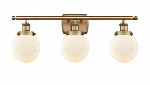 Beacon - 3 Light - 26 inch - Brushed Brass - Bath Vanity Light (3442|916-3W-BB-G201-6-LED)
