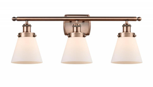 Cone - 3 Light - 26 inch - Antique Copper - Bath Vanity Light (3442|916-3W-AC-G61)