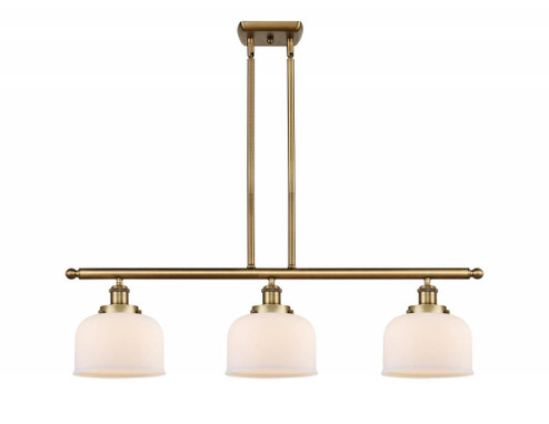 Bell - 3 Light - 36 inch - Brushed Brass - Stem Hung - Island Light (3442|916-3I-BB-G71)