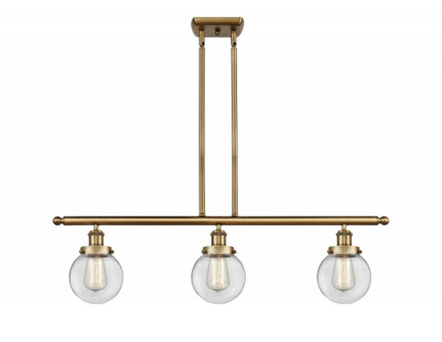 Beacon - 3 Light - 36 inch - Brushed Brass - Stem Hung - Island Light (3442|916-3I-BB-G202-6)