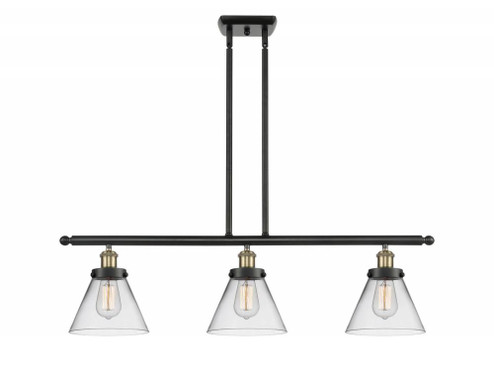 Cone - 3 Light - 36 inch - Black Antique Brass - Stem Hung - Island Light (3442|916-3I-BAB-G42)