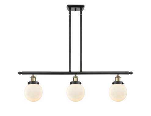 Beacon - 3 Light - 36 inch - Black Antique Brass - Stem Hung - Island Light (3442|916-3I-BAB-G201-6)