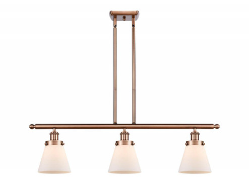 Cone - 3 Light - 36 inch - Antique Copper - Stem Hung - Island Light (3442|916-3I-AC-G61-LED)