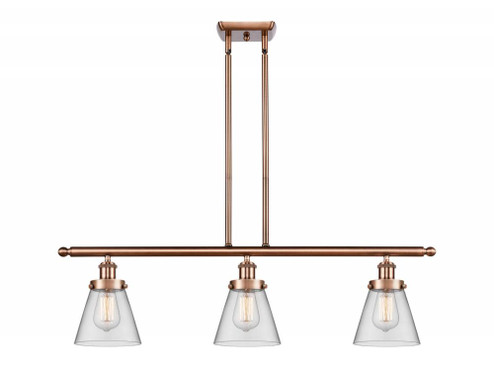 Cone - 3 Light - 36 inch - Antique Copper - Stem Hung - Island Light (3442|916-3I-AC-G62)