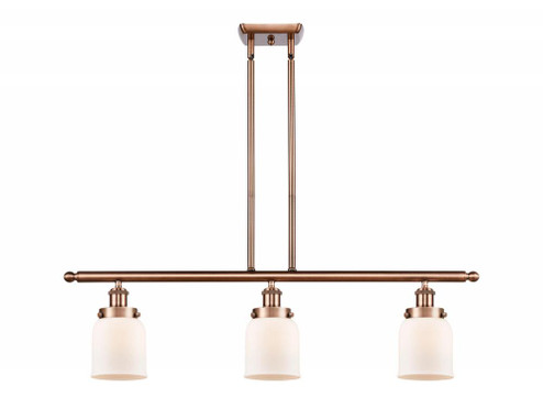 Bell - 3 Light - 36 inch - Antique Copper - Stem Hung - Island Light (3442|916-3I-AC-G51-LED)
