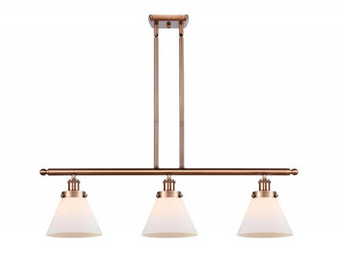 Cone - 3 Light - 36 inch - Antique Copper - Stem Hung - Island Light (3442|916-3I-AC-G41)