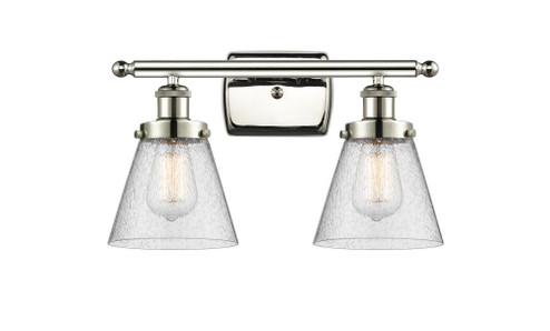 Cone - 2 Light - 16 inch - Polished Nickel - Bath Vanity Light (3442|916-2W-PN-G64-LED)