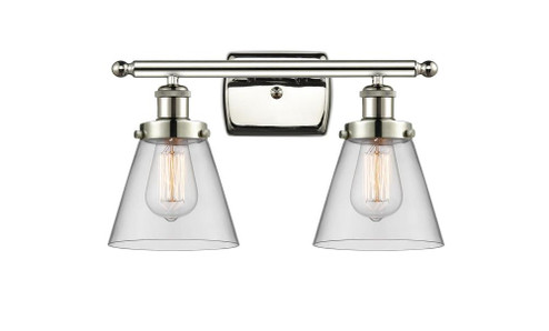 Cone - 2 Light - 16 inch - Polished Nickel - Bath Vanity Light (3442|916-2W-PN-G62)