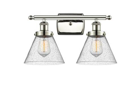Cone - 2 Light - 18 inch - Polished Nickel - Bath Vanity Light (3442|916-2W-PN-G44)