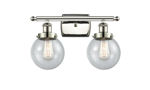 Beacon - 2 Light - 16 inch - Polished Nickel - Bath Vanity Light (3442|916-2W-PN-G204-6-LED)