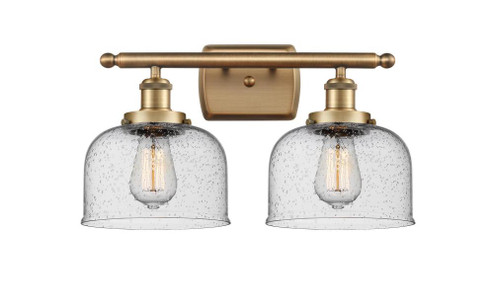 Bell - 2 Light - 18 inch - Brushed Brass - Bath Vanity Light (3442|916-2W-BB-G74)