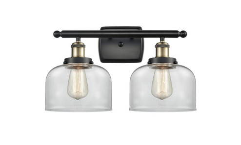 Bell - 2 Light - 18 inch - Black Antique Brass - Bath Vanity Light (3442|916-2W-BAB-G72-LED)