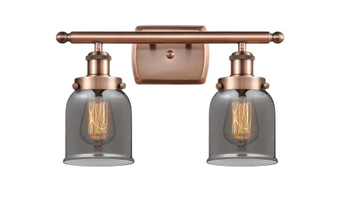 Bell - 2 Light - 16 inch - Antique Copper - Bath Vanity Light (3442|916-2W-AC-G53-LED)