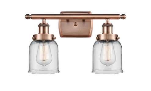Bell - 2 Light - 16 inch - Antique Copper - Bath Vanity Light (3442|916-2W-AC-G52-LED)