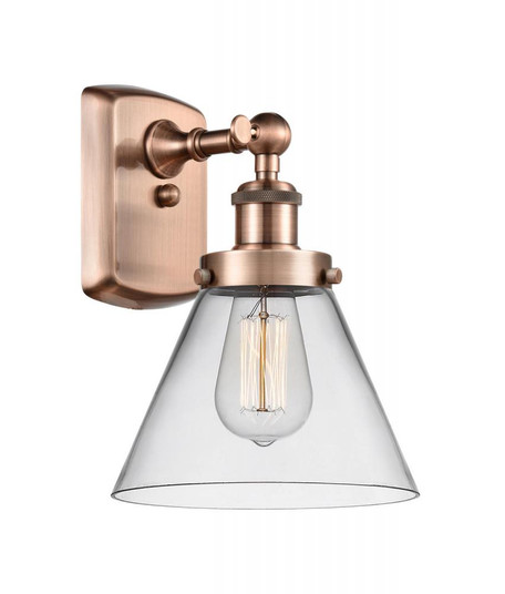 Cone - 1 Light - 8 inch - Antique Copper - Sconce (3442|916-1W-AC-G42)
