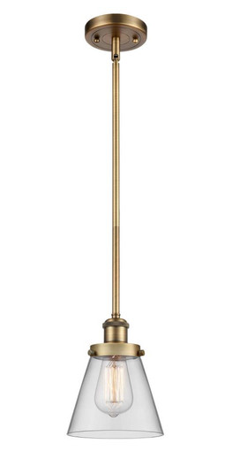 Cone - 1 Light - 6 inch - Brushed Brass - Mini Pendant (3442|916-1S-BB-G62-LED)