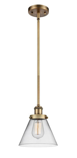 Cone - 1 Light - 8 inch - Brushed Brass - Mini Pendant (3442|916-1S-BB-G42)
