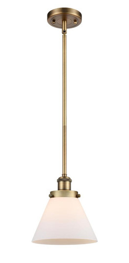 Cone - 1 Light - 8 inch - Brushed Brass - Mini Pendant (3442|916-1S-BB-G41-LED)