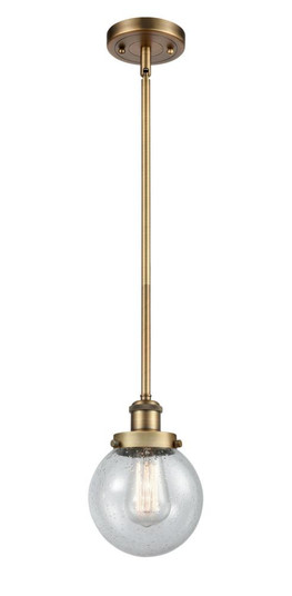 Beacon - 1 Light - 6 inch - Brushed Brass - Mini Pendant (3442|916-1S-BB-G204-6)
