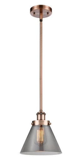 Cone - 1 Light - 8 inch - Antique Copper - Mini Pendant (3442|916-1S-AC-G43-LED)