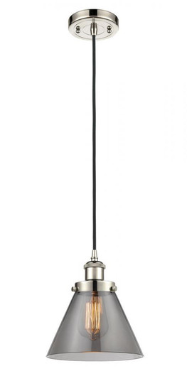 Cone - 1 Light - 8 inch - Polished Nickel - Cord hung - Mini Pendant (3442|916-1P-PN-G43)