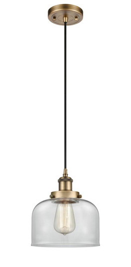 Bell - 1 Light - 8 inch - Brushed Brass - Cord hung - Mini Pendant (3442|916-1P-BB-G72-LED)