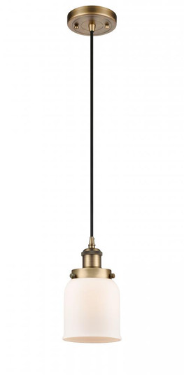 Bell - 1 Light - 5 inch - Brushed Brass - Cord hung - Mini Pendant (3442|916-1P-BB-G51)