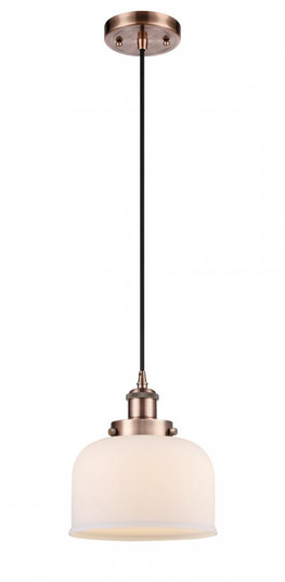 Bell - 1 Light - 8 inch - Antique Copper - Cord hung - Mini Pendant (3442|916-1P-AC-G71-LED)