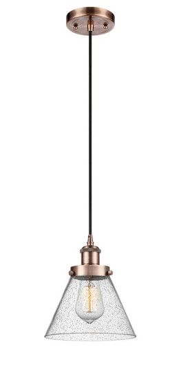 Cone - 1 Light - 8 inch - Antique Copper - Cord hung - Mini Pendant (3442|916-1P-AC-G44)