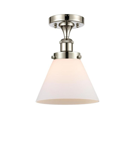 Cone - 1 Light - 8 inch - Polished Nickel - Semi-Flush Mount (3442|916-1C-PN-G41-LED)