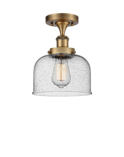 Bell - 1 Light - 8 inch - Brushed Brass - Semi-Flush Mount (3442|916-1C-BB-G74-LED)