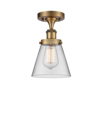 Cone - 1 Light - 6 inch - Brushed Brass - Semi-Flush Mount (3442|916-1C-BB-G62-LED)