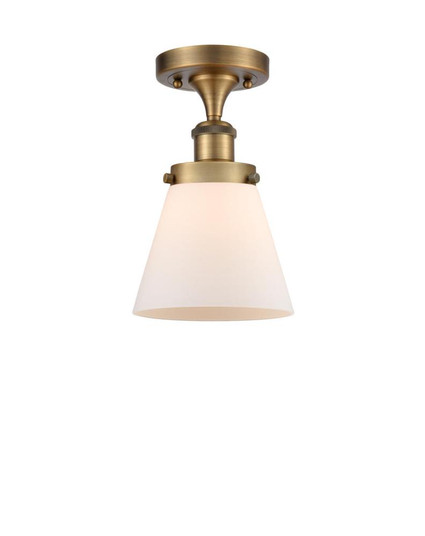 Cone - 1 Light - 6 inch - Brushed Brass - Semi-Flush Mount (3442|916-1C-BB-G61-LED)
