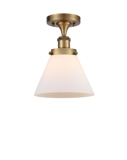 Cone - 1 Light - 8 inch - Brushed Brass - Semi-Flush Mount (3442|916-1C-BB-G41)